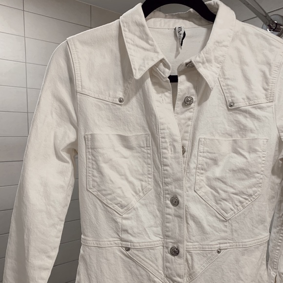 White Denim Dress | Zara | Medium - Picture 3 of 3